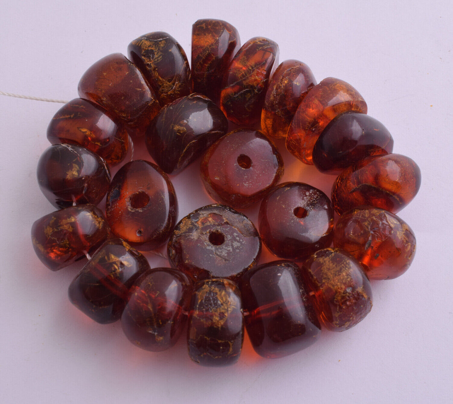 Vintage Natural genuine moroccan berber amber beads-49 gram