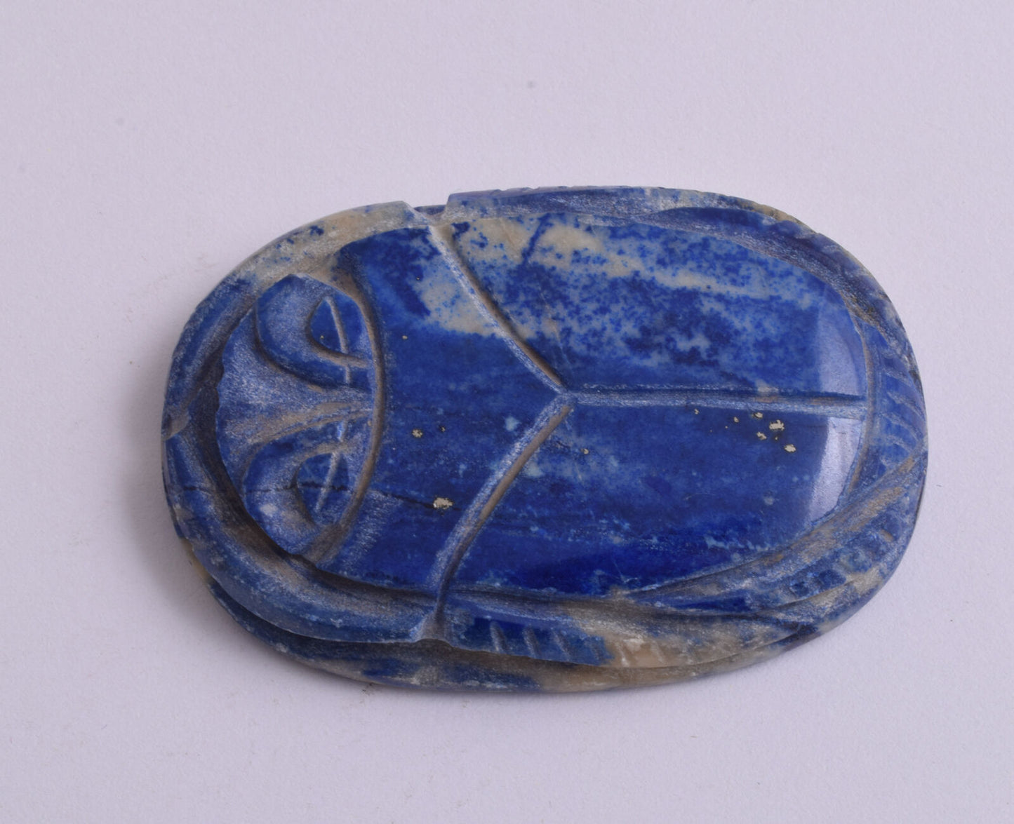 Egyptian Scarab-Carved Egyptian Lapis Lazuli Scarab- 2.4" / 62 grams