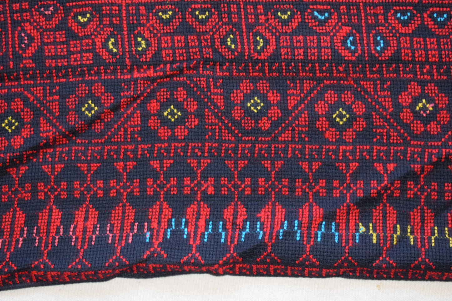 Egyptian Palestinian Bedouin Tablecloth-Hand Stitched embroidered  Tablecloth