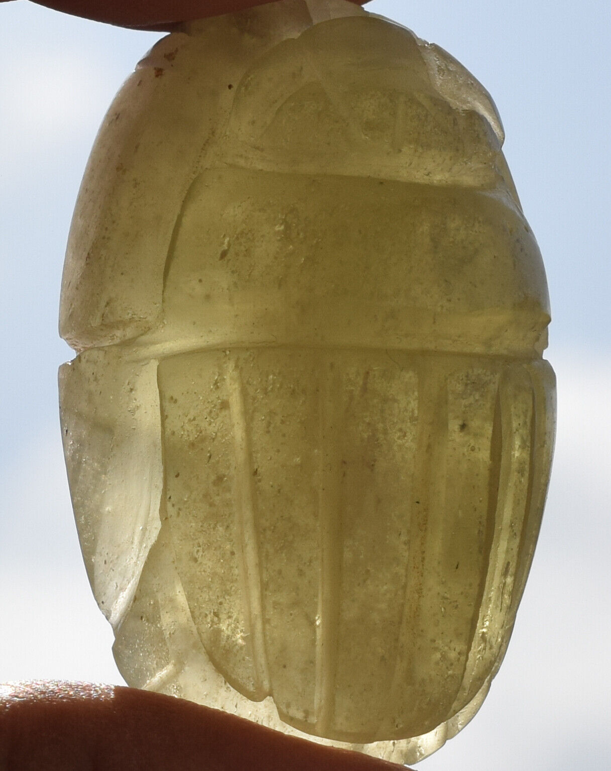 Libyan Desert Glass, Egyptian Scarab, Scarab Beetle, asteroids Impact- 145 Carat