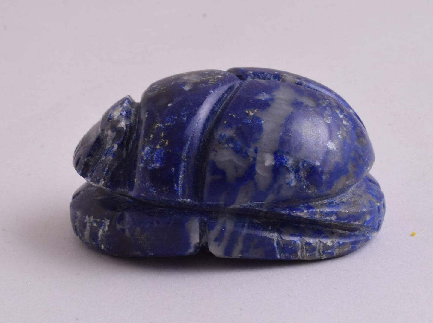 Egyptian Scarab-Carved Egyptian Lapis Lazuli Scarab- 2.3" /  124 gram