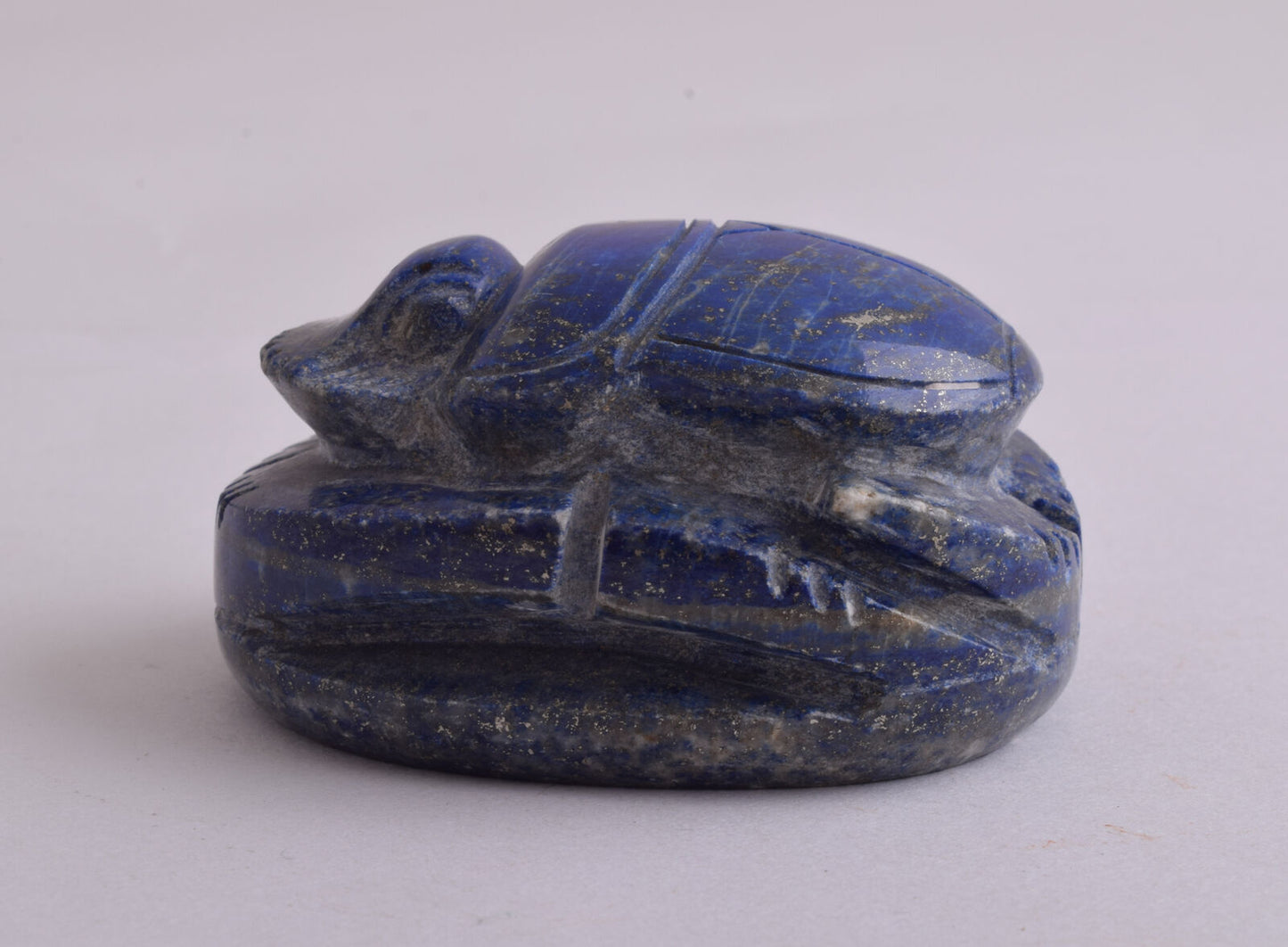 Egyptian Scarab-Carved Egyptian Lapis Lazuli Scarab- 2.3" /  162 gram