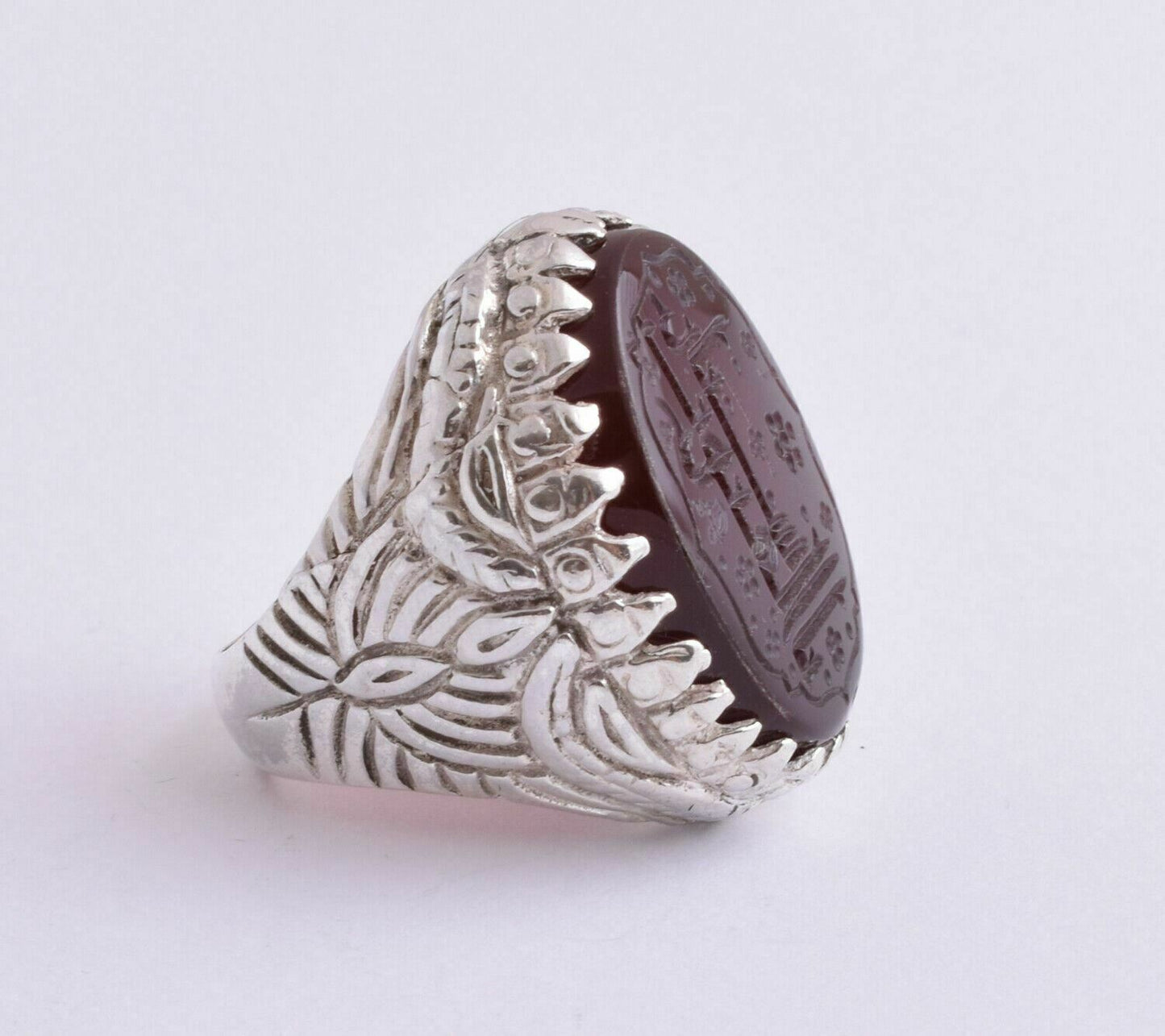 Kabdi agate aqeeq aqiq 925 Silver Men Ring- Quran-Islamic yemen- yemeni