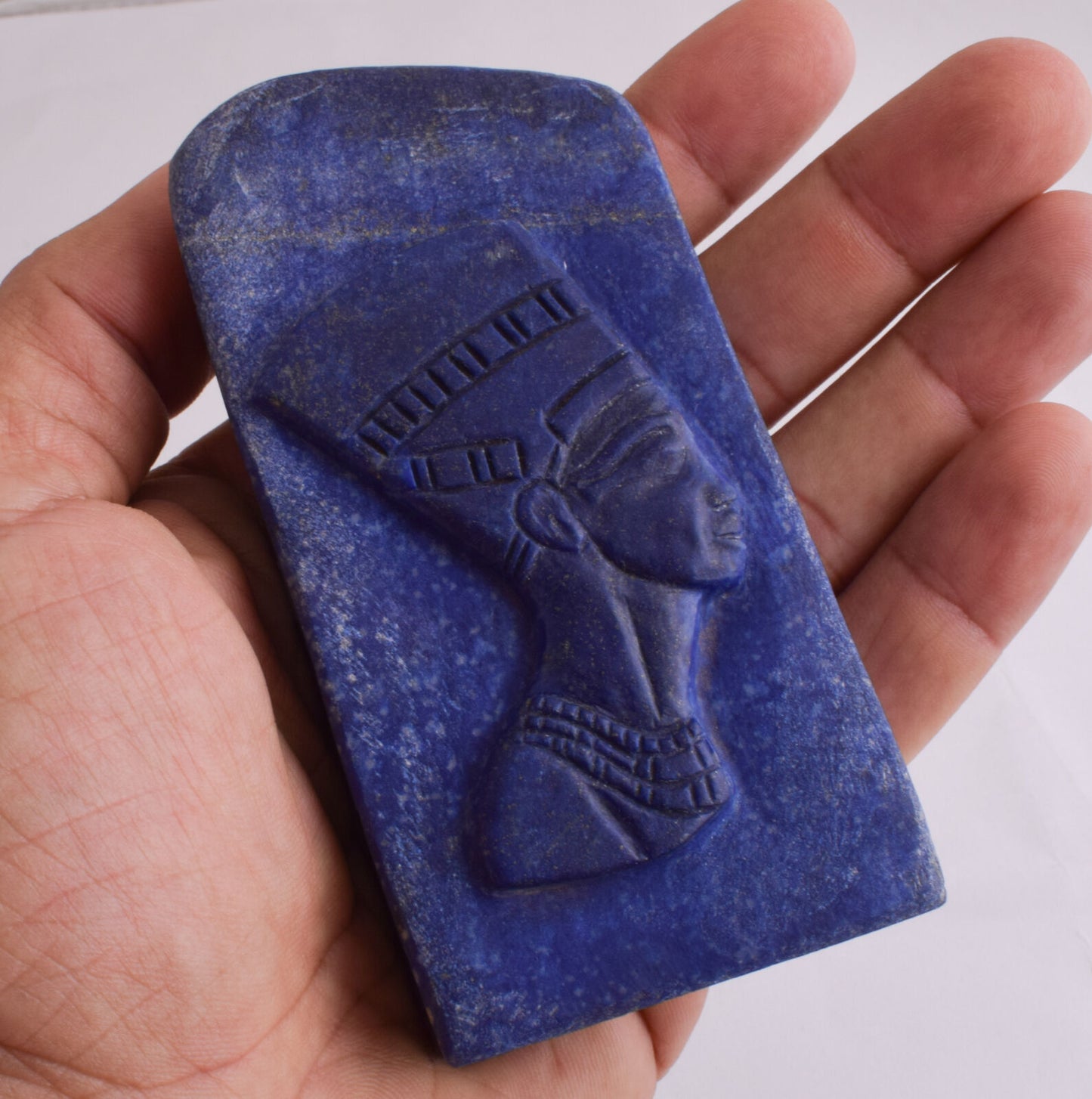 Queen Nefertari Egyptian Hand Carved Lapis Lazuli-4.2" /  346 gram