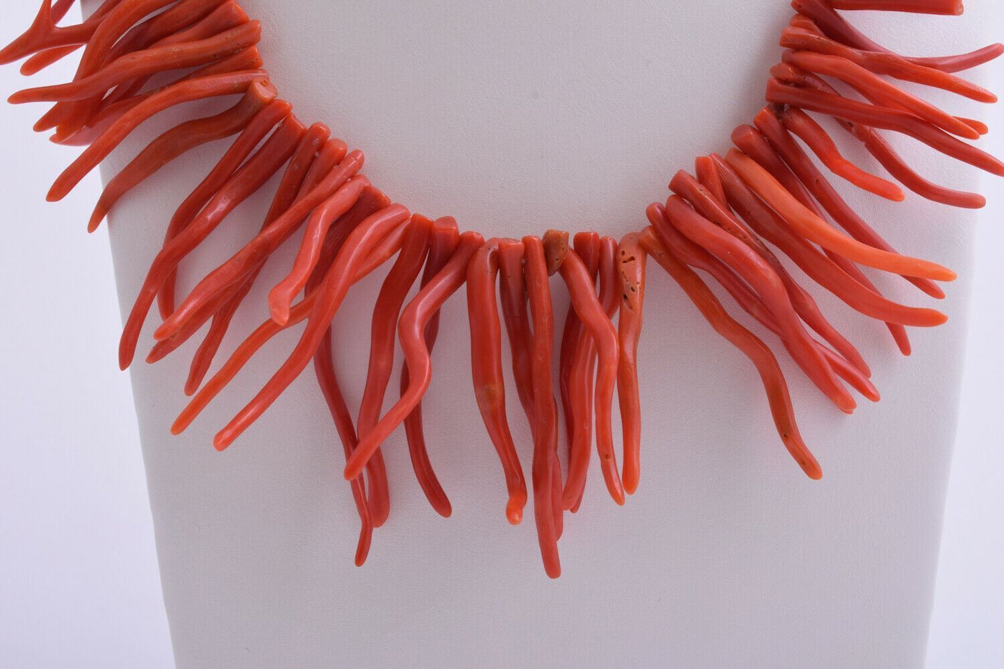 Natural Red Coral Necklace-untreated Italian branch Red coral-80 gram