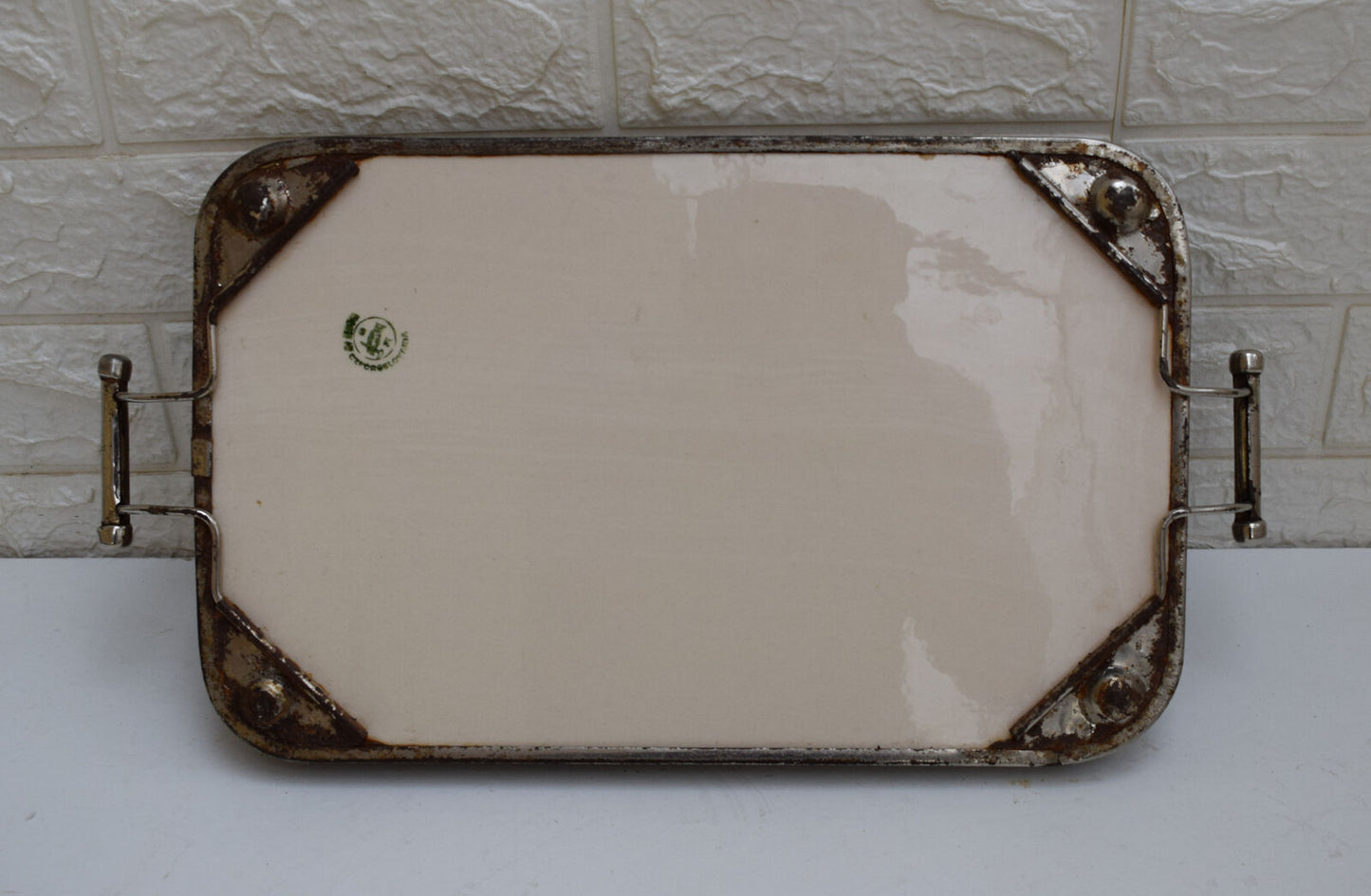 very Rare Vintage Porcelain Islamic Al Masjid an Nabawi scene serving Tray