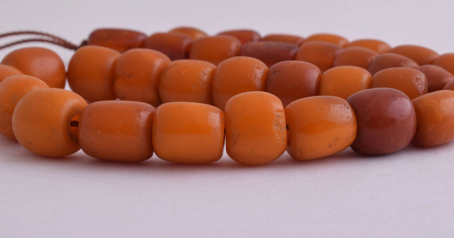 Antique natural butterscotch Amber kahraman Prayer Beads-Bernstein