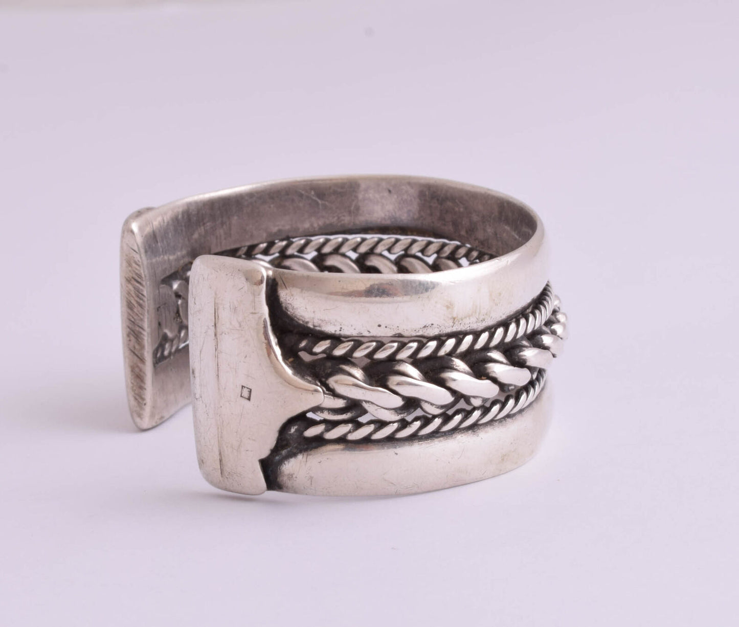 Vintage Egyptian Ethnic Bedouin Silver Siwa Bracelet Cuff