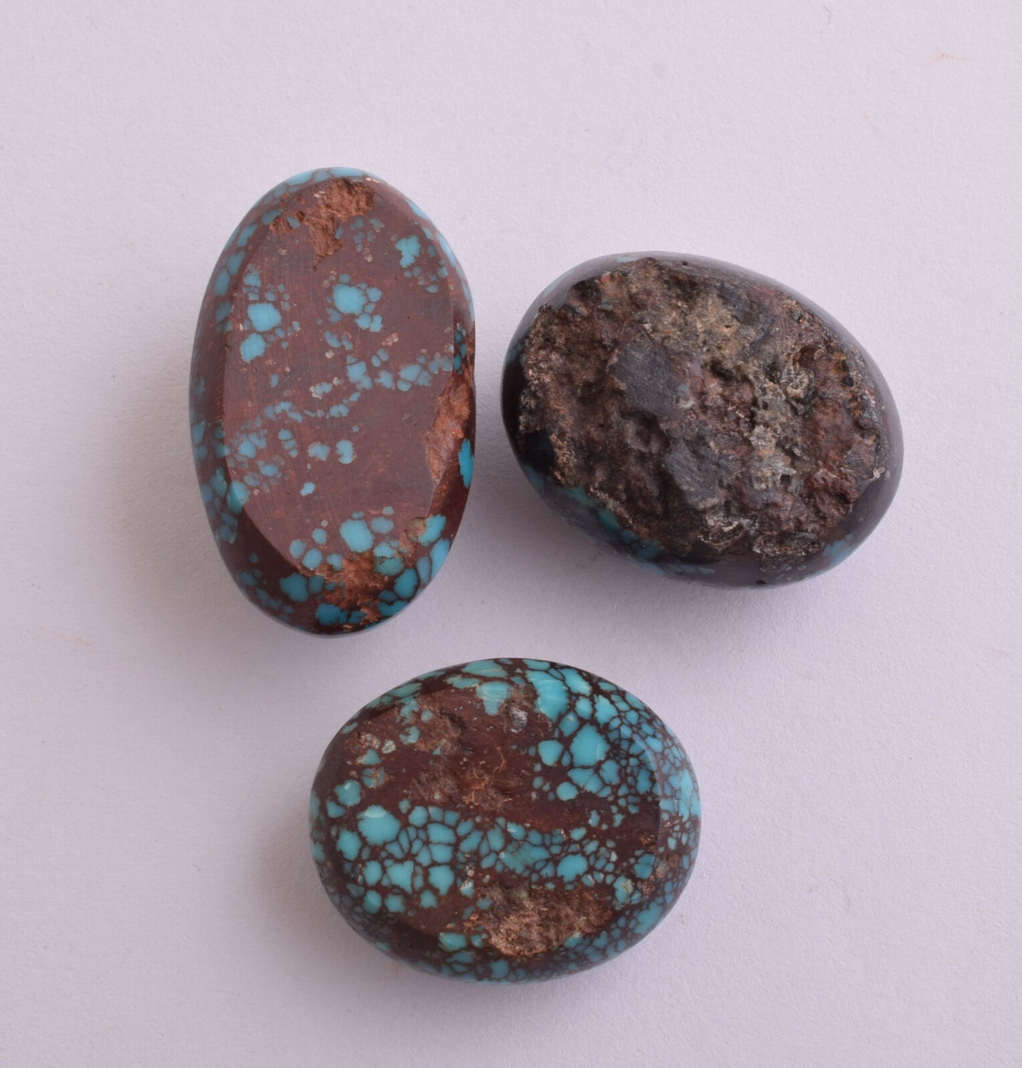 Egyptian Turquoise spiderweb Cabochon/ 3 Cab cabochon stone- 320 Carats-Lot