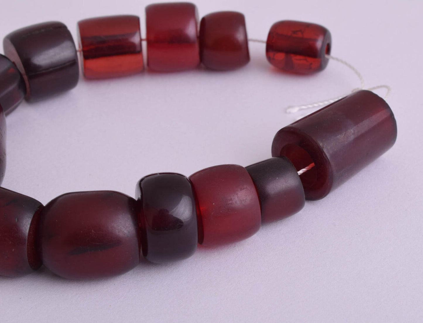 Antique genuine Cherry Amber Bakelite Faturan Beads