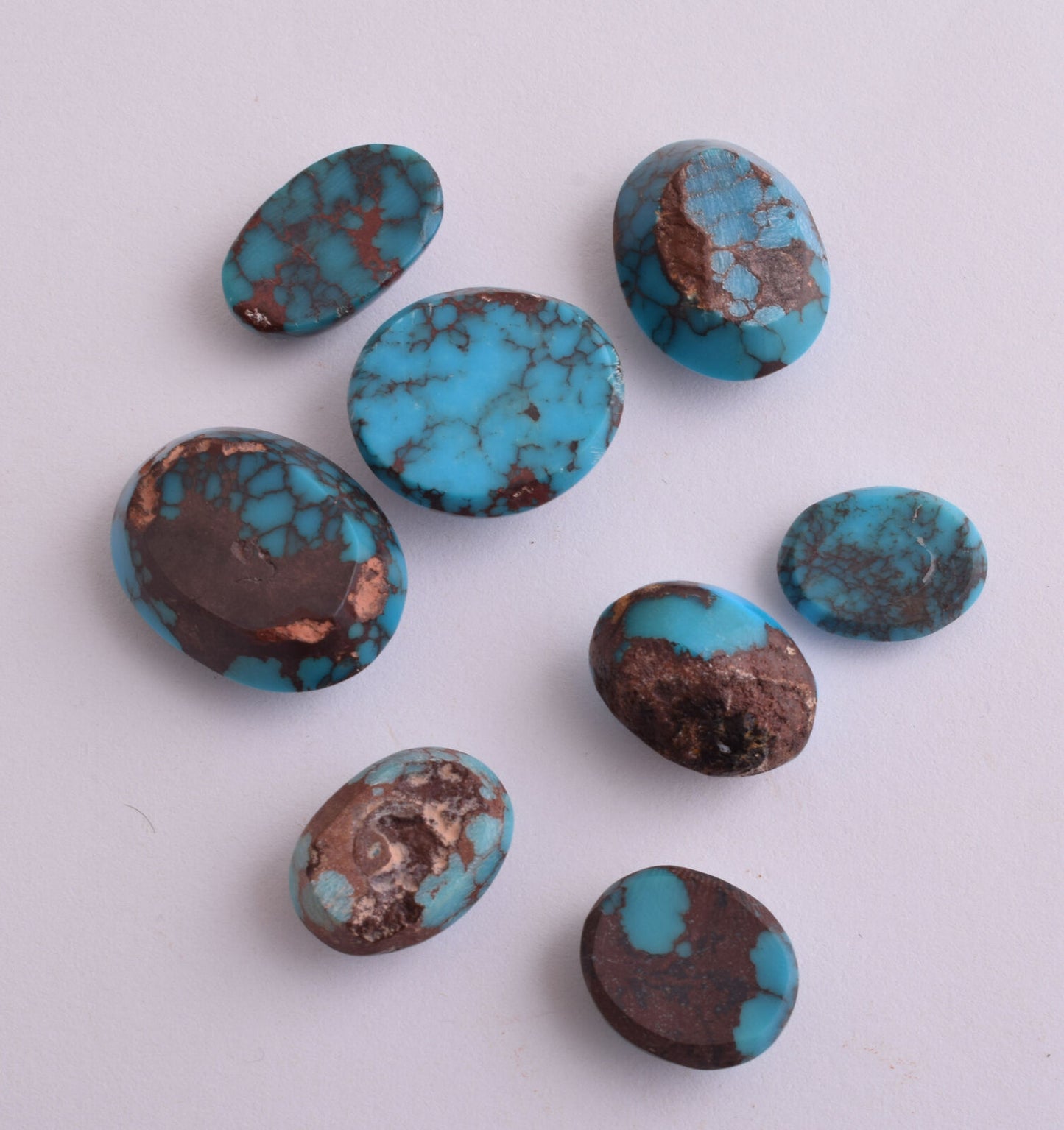 Egyptian Turquoise spiderweb Cabochon/ 8 Cab cabochon stone- 212 Carats-Lot