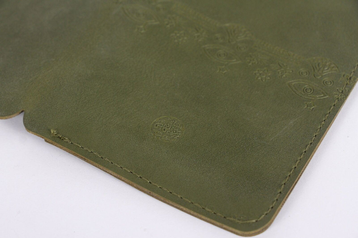 Passport Holder-Azza Fahmy-Handcrafted genuine etched leather Card holder Wallet