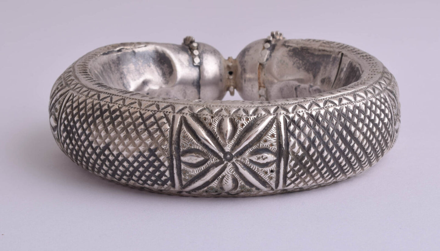 Antique Bedouin Egyptian Silver Bracelet Armlet/ very rare