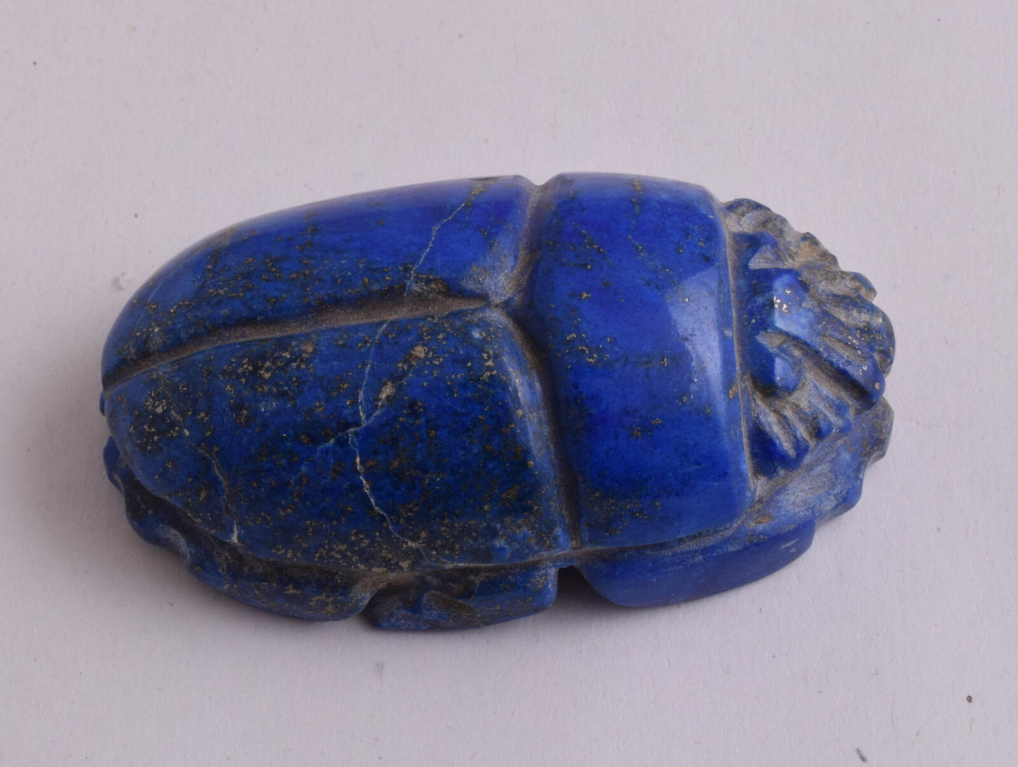 Egyptian Scarab-Carved Egyptian Lapis Lazuli Scarab- 2.5" /  87 gram