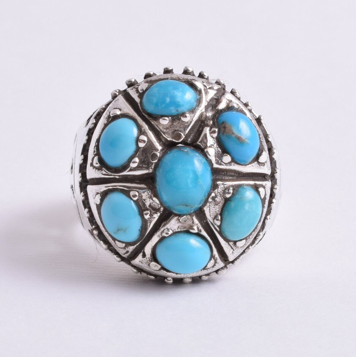 Egyptian Turquoise sterling silver men Ring-Middle Eastern