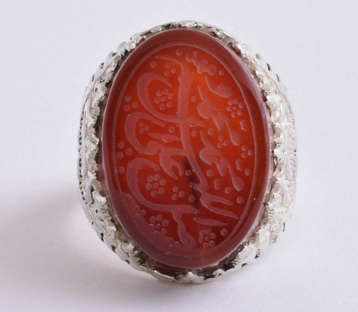 Islamic yemen- yemeni-agate aqeeq aqiq 925 Silver Men Ring- Quran-middle eastern