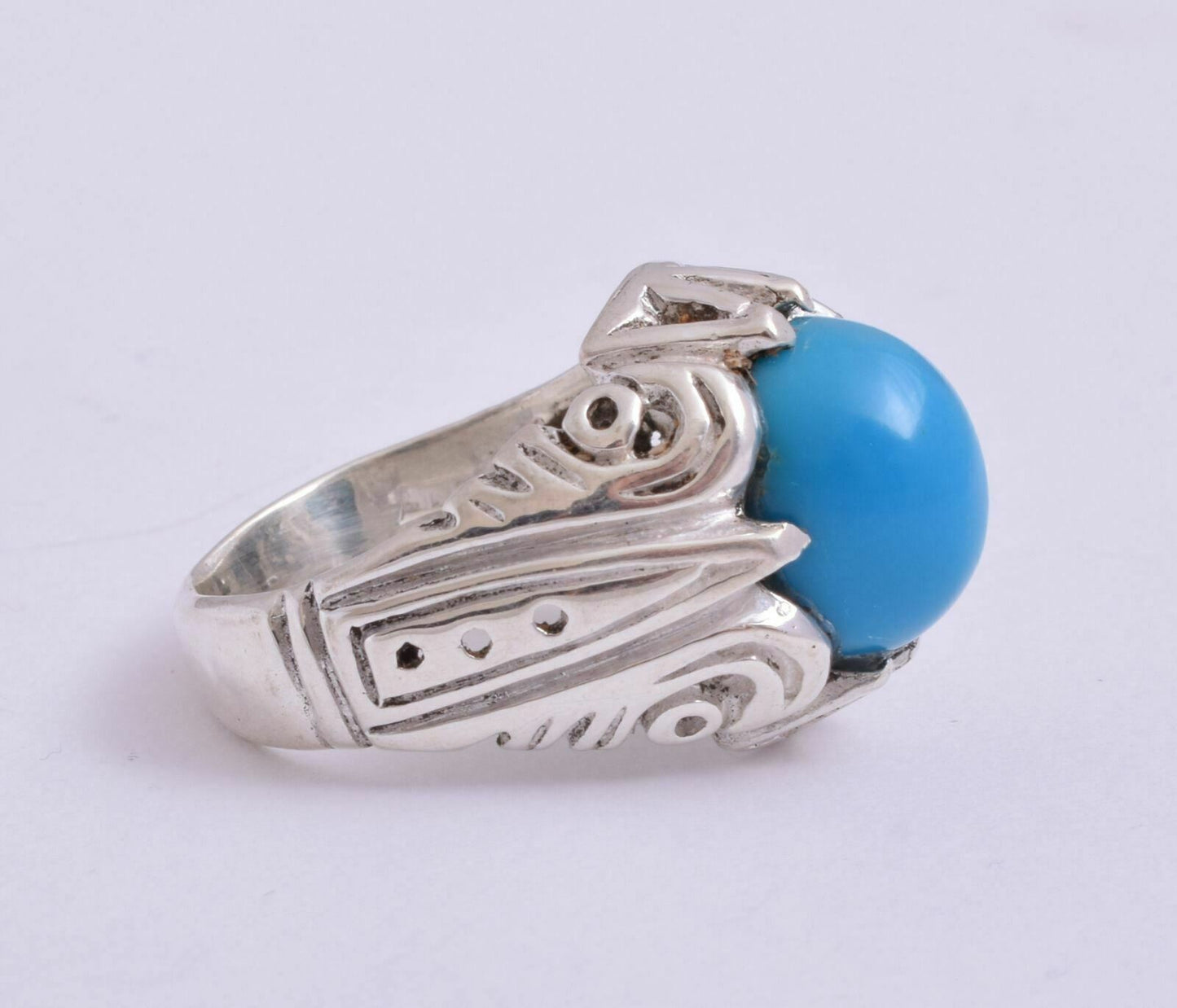 Egyptian Turquoise Sterling silver Men Ring-Middle Eastern