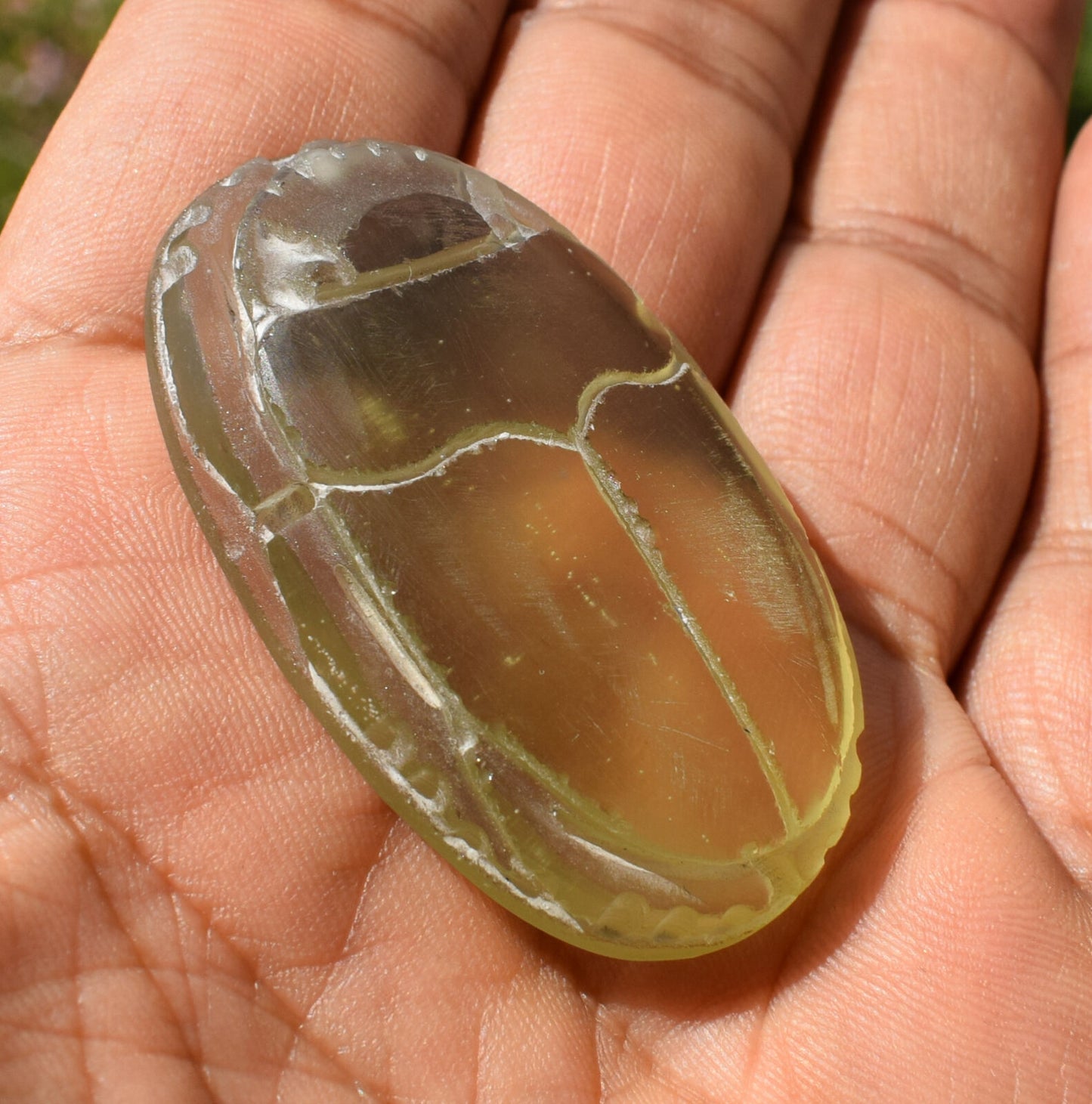 Libyan Desert Glass, Egyptian Scarab, Scarab Beetle, asteroids Impact, 131 Carat