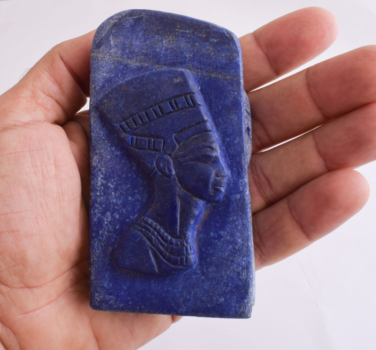 Queen Nefertari Egyptian Hand Carved Lapis Lazuli-4.2" /  346 gram