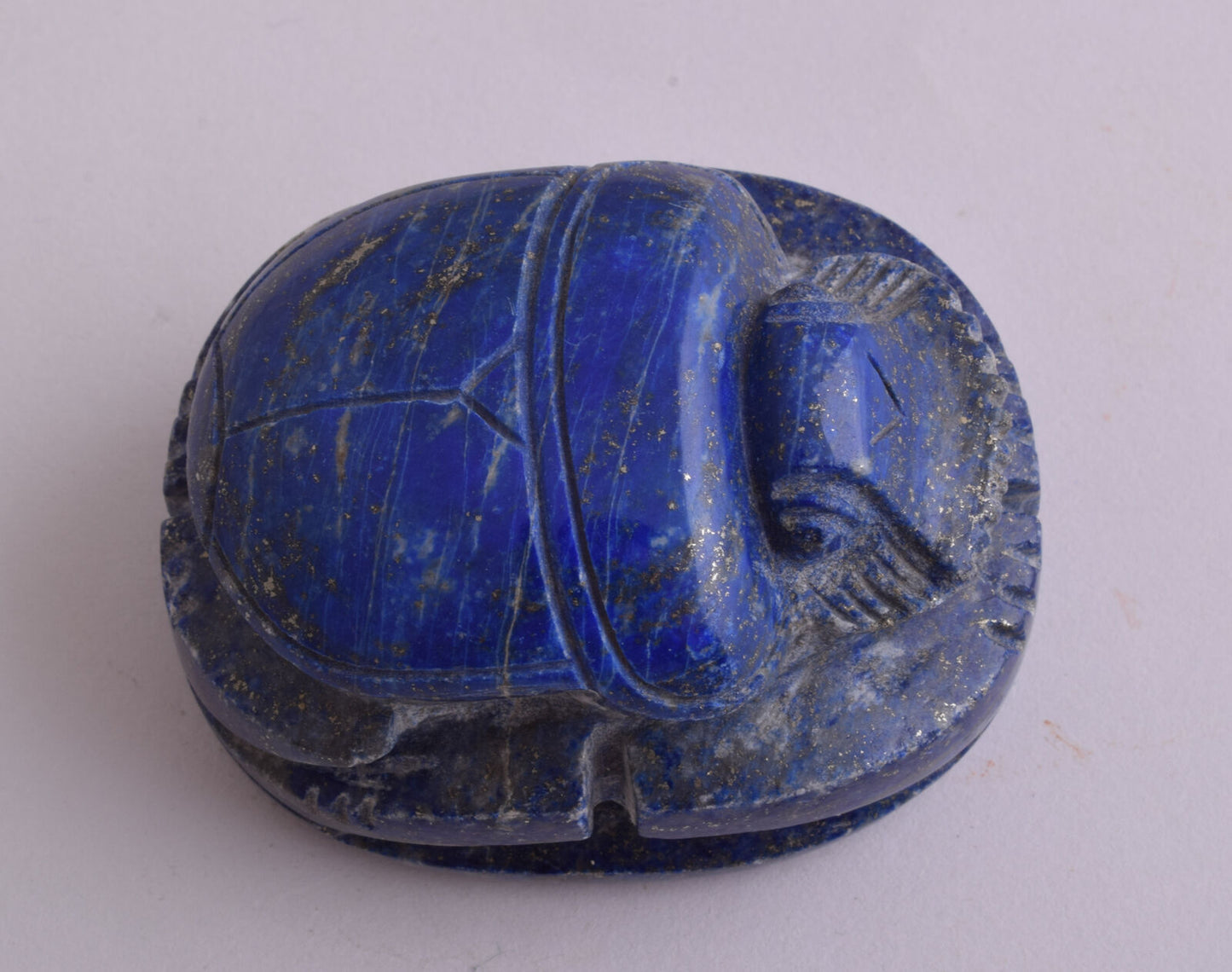 Egyptian Scarab-Carved Egyptian Lapis Lazuli Scarab- 2.3" /  162 gram