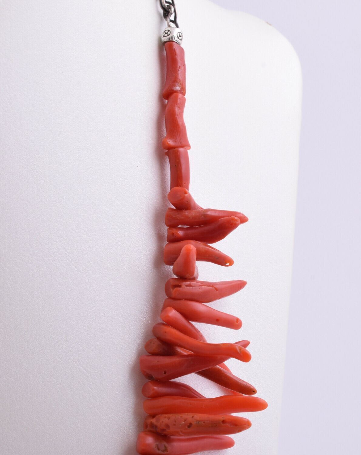 Natural Red Coral Necklace-untreated Italian branch Red coral-80 gram