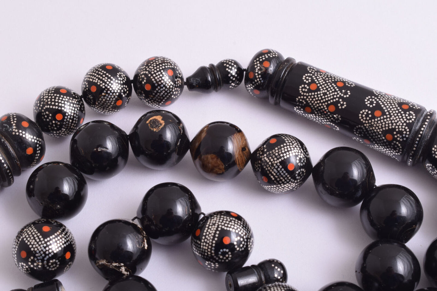 Black coral Islamic Prayer Beads-ُTasbih Worry Beads-18X18mm-180grams-يسر