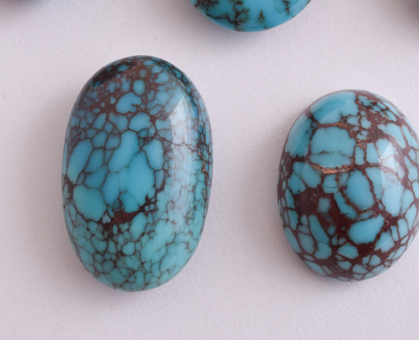 Egyptian Turquoise spiderweb Cabochon/  5 Cab cabochon stone- 296 Carats-Lot