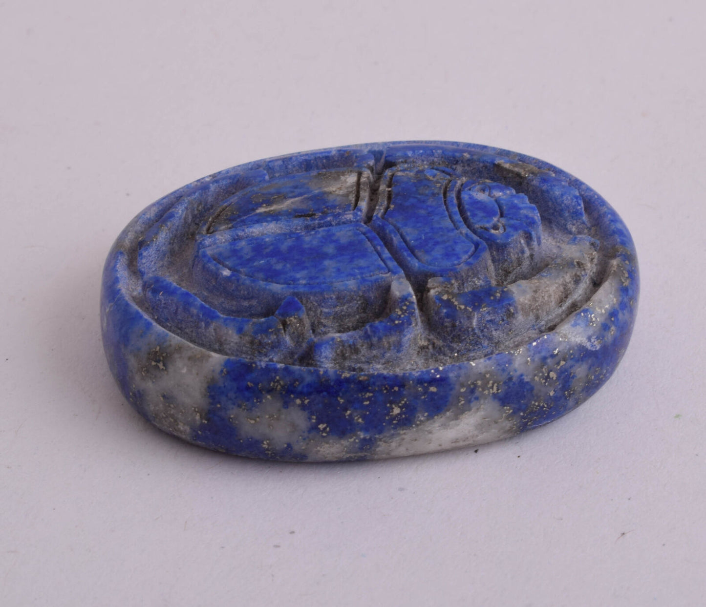 Egyptian Scarab-Carved Egyptian Lapis Lazuli Scarab- 1.9" / 48 gram