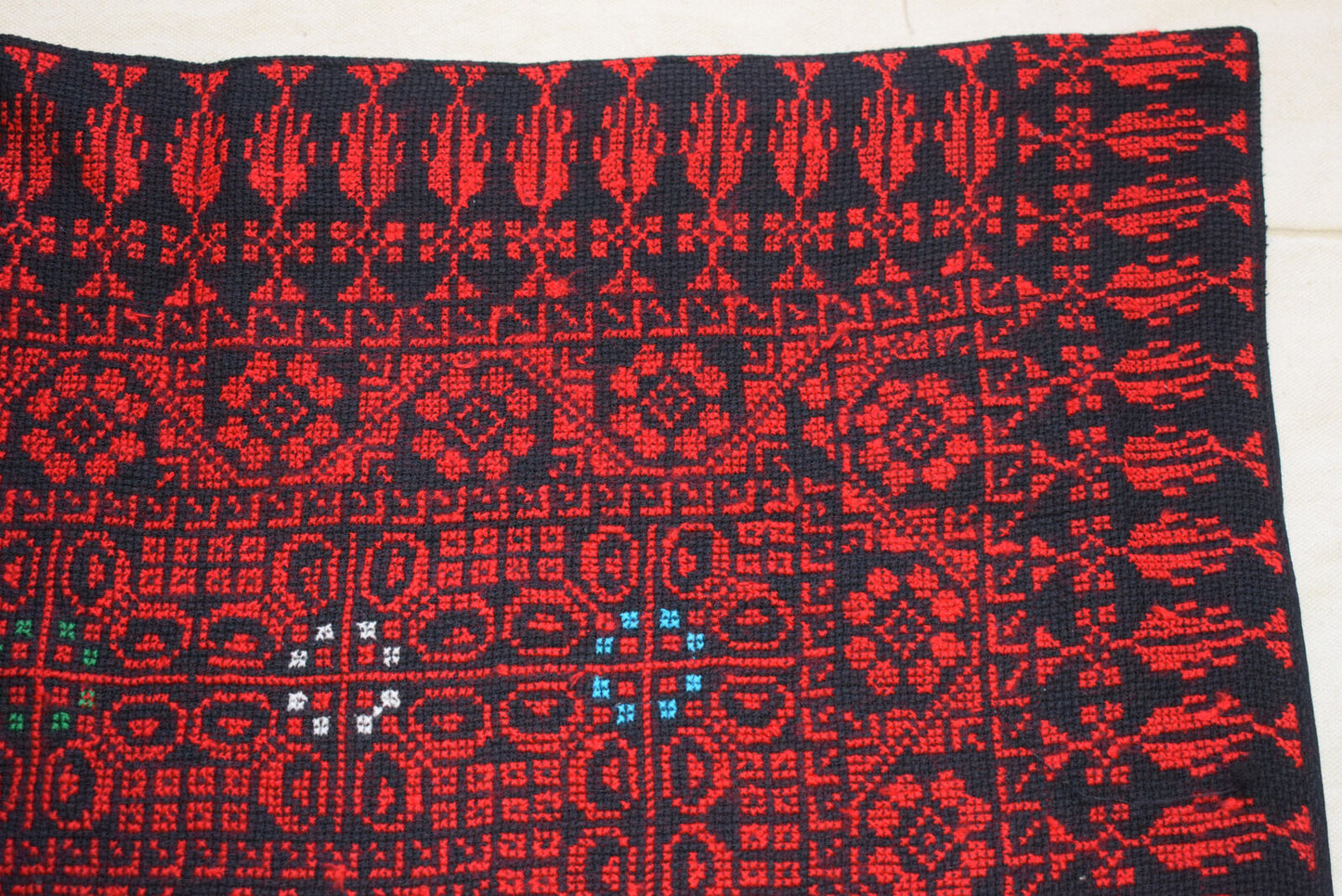 Egyptian Palestinian Bedouin Tablecloth-Hand Stitched embroidered  Tablecloth