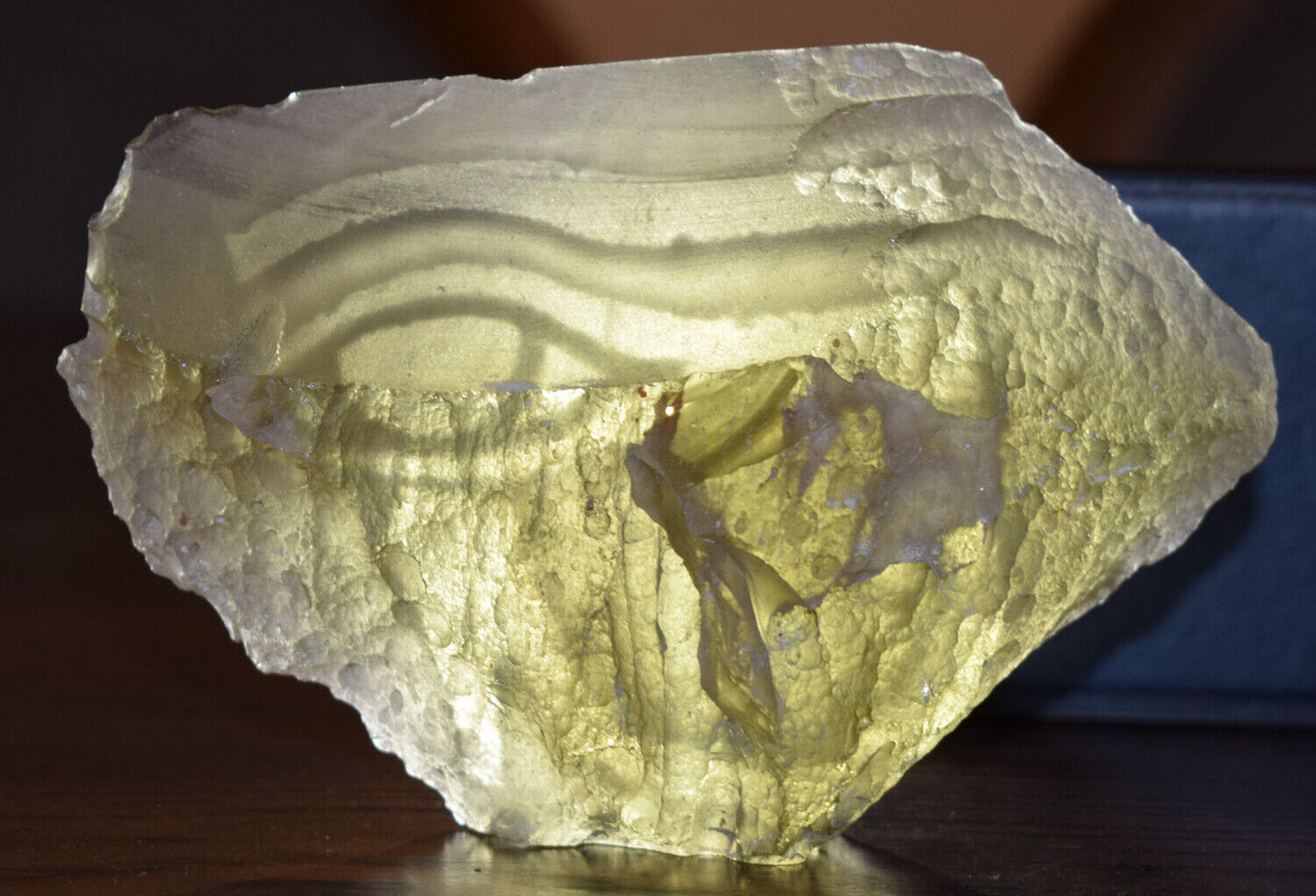 Libyan Desert glass-Eye of Horus-380 grams-Hand carved-Egypt-asteroid impact