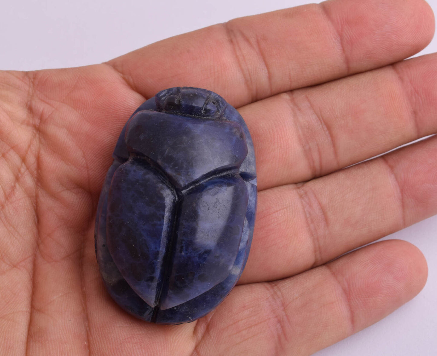 Egyptian Scarab-Hand Carved Egyptian Lapis Lazuli Scarab- 2.1" / 70 gram