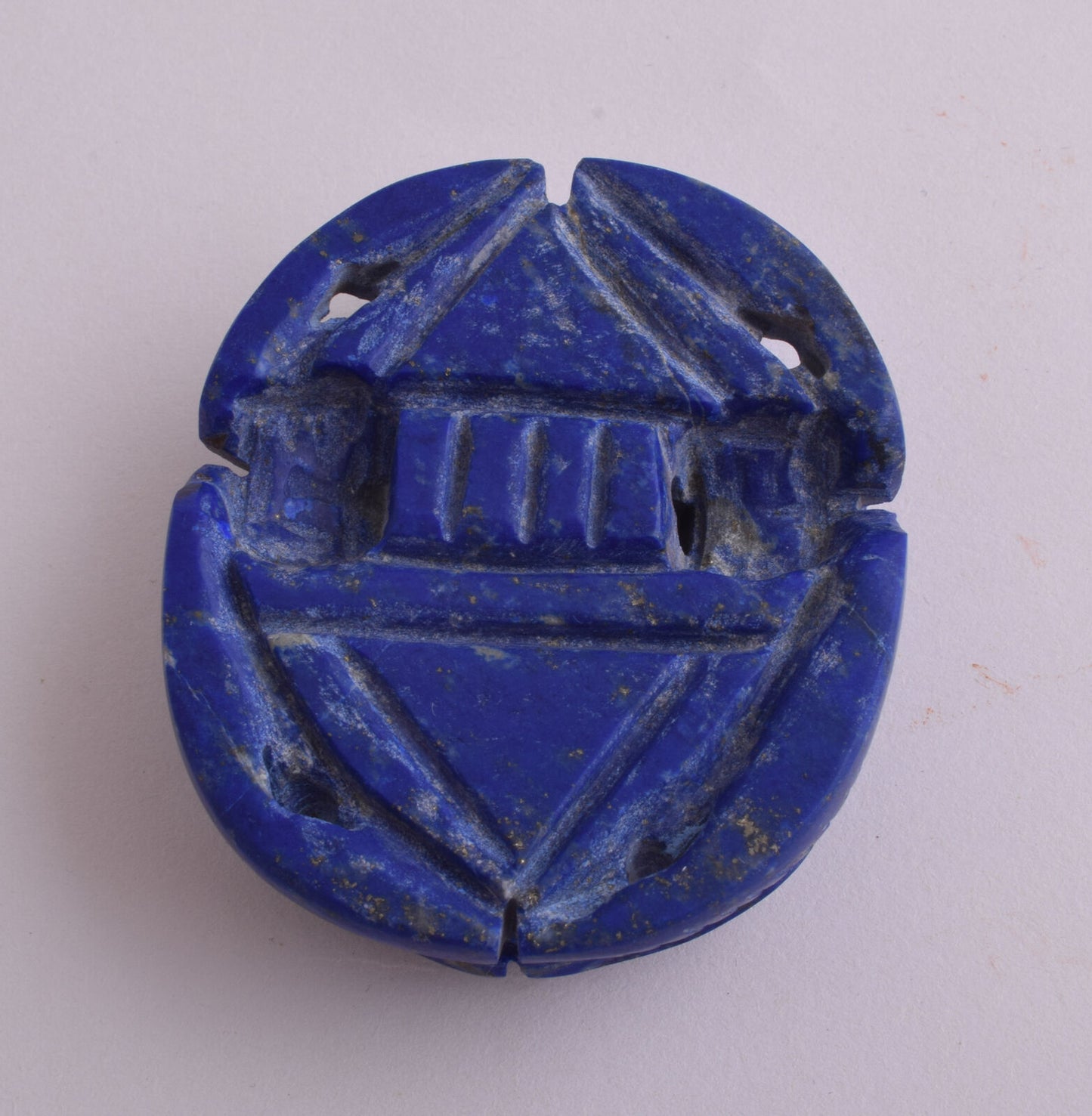 Egyptian Scarab-Carved Egyptian Lapis Lazuli Scarab- 2.3" /  91 gram