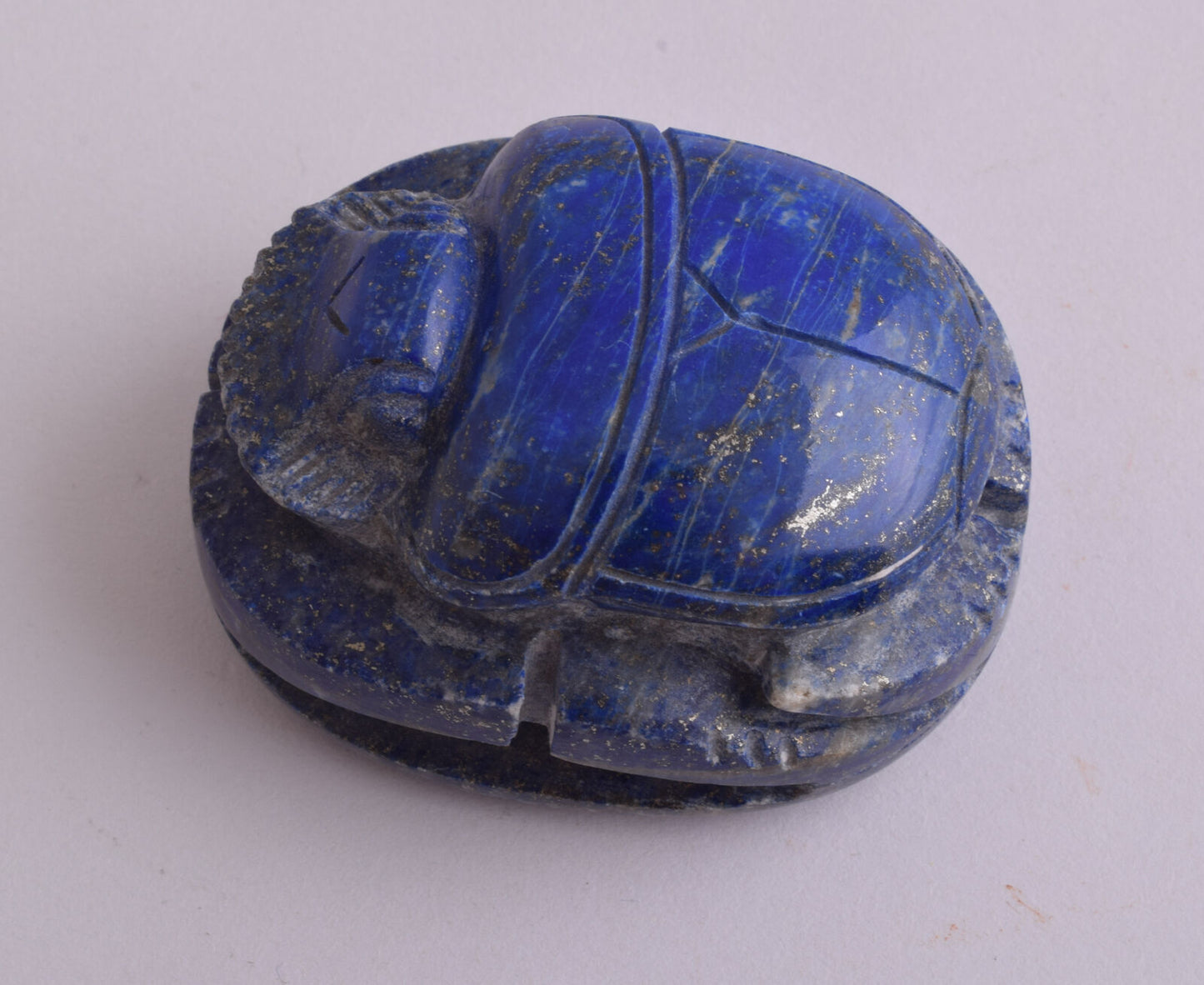 Egyptian Scarab-Carved Egyptian Lapis Lazuli Scarab- 2.3" /  162 gram