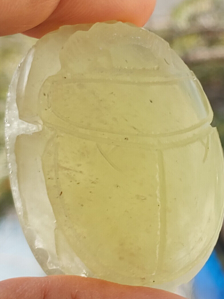 Libyan Desert Glass, Egyptian Scarab, Scarab Beetle, asteroids Impact- 250 Carat