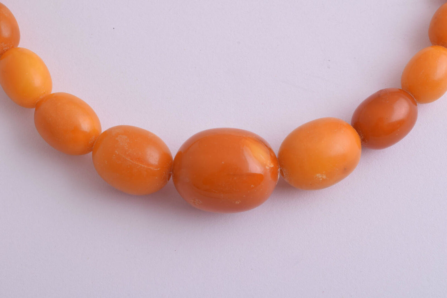 Antique genuine natural German Amber kahraman beads Necklace-Bernsteinkette