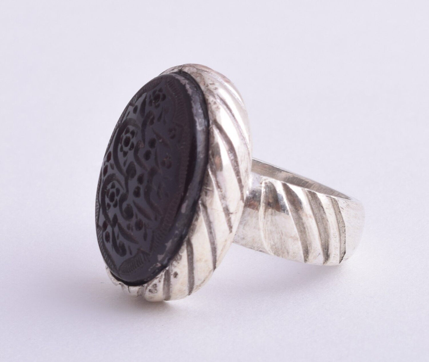 Yemeni Yemen kabdi agate aqeeq aqiq Silver Men Ring-shefat alabed شفة العبد-DHL