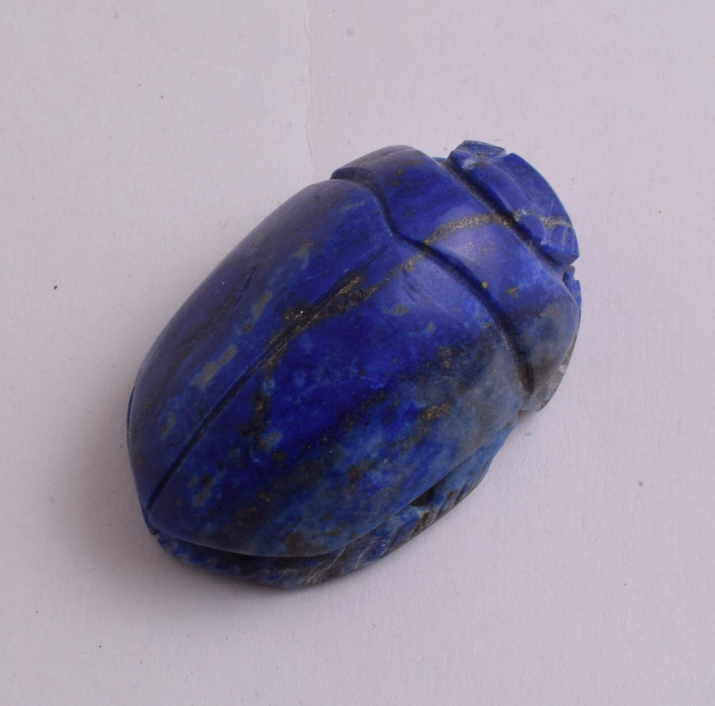 Egyptian Scarab-Carved Egyptian Lapis Lazuli Scarab- 2.3" /  76 gram