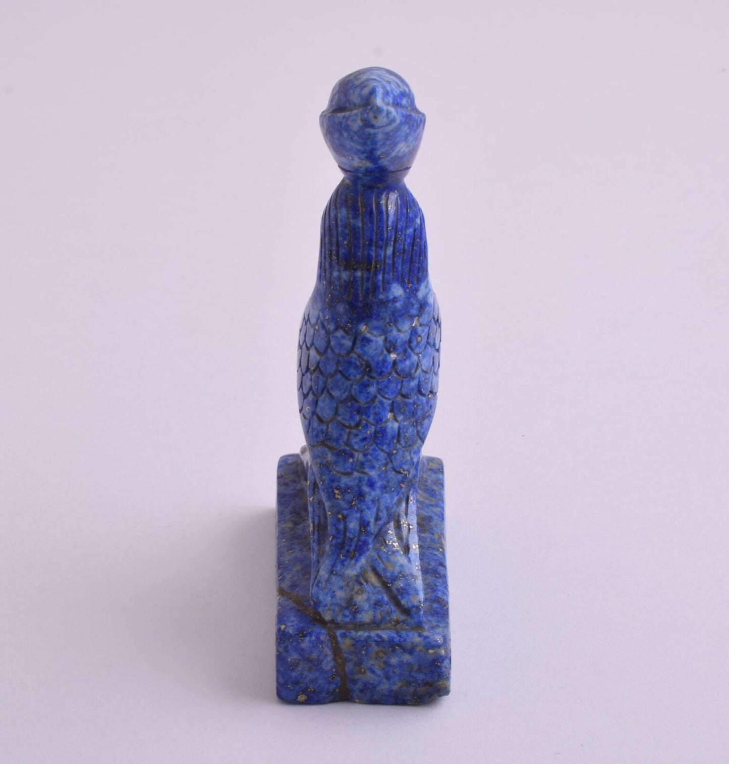 Egyptian Hand Carved Lapis Lazuli Horus falcon statue-Sculpture-Vintage