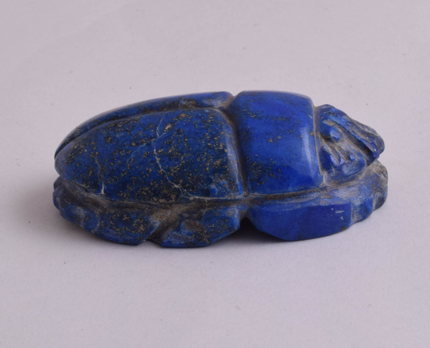 Egyptian Scarab-Carved Egyptian Lapis Lazuli Scarab- 2.5" /  87 gram