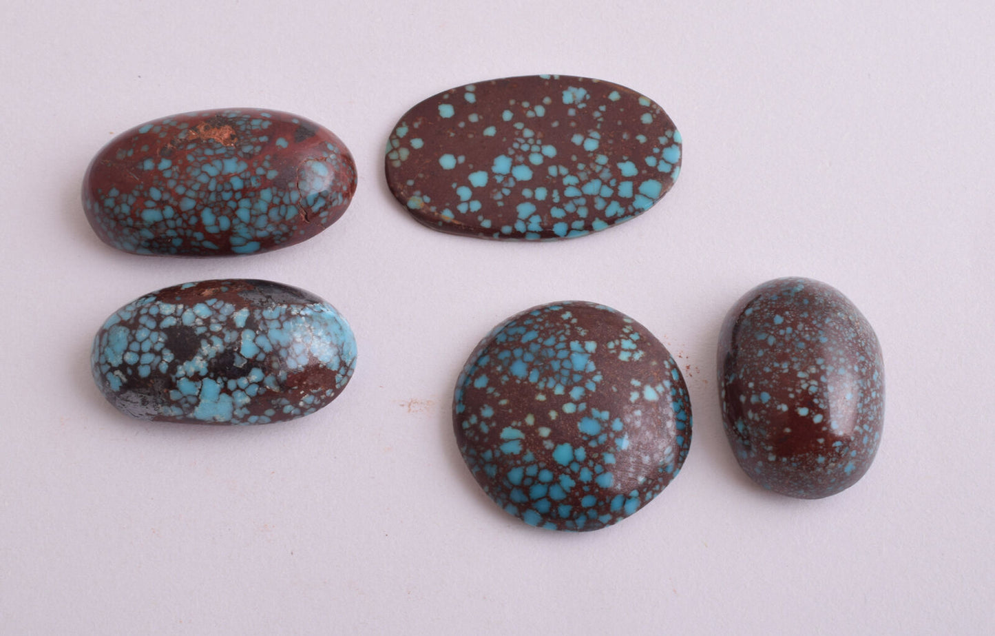 Egyptian Turquoise spiderweb Cabochon/ 5 Cab cabochon stone- 143 Carats-Lot