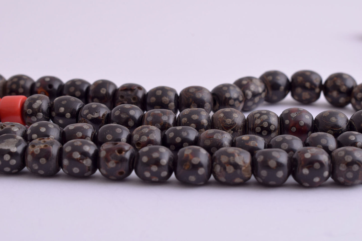 Antique black coral Makawy -Prayer beads-komboloi strand-70gram-يسر مكاوي قديم