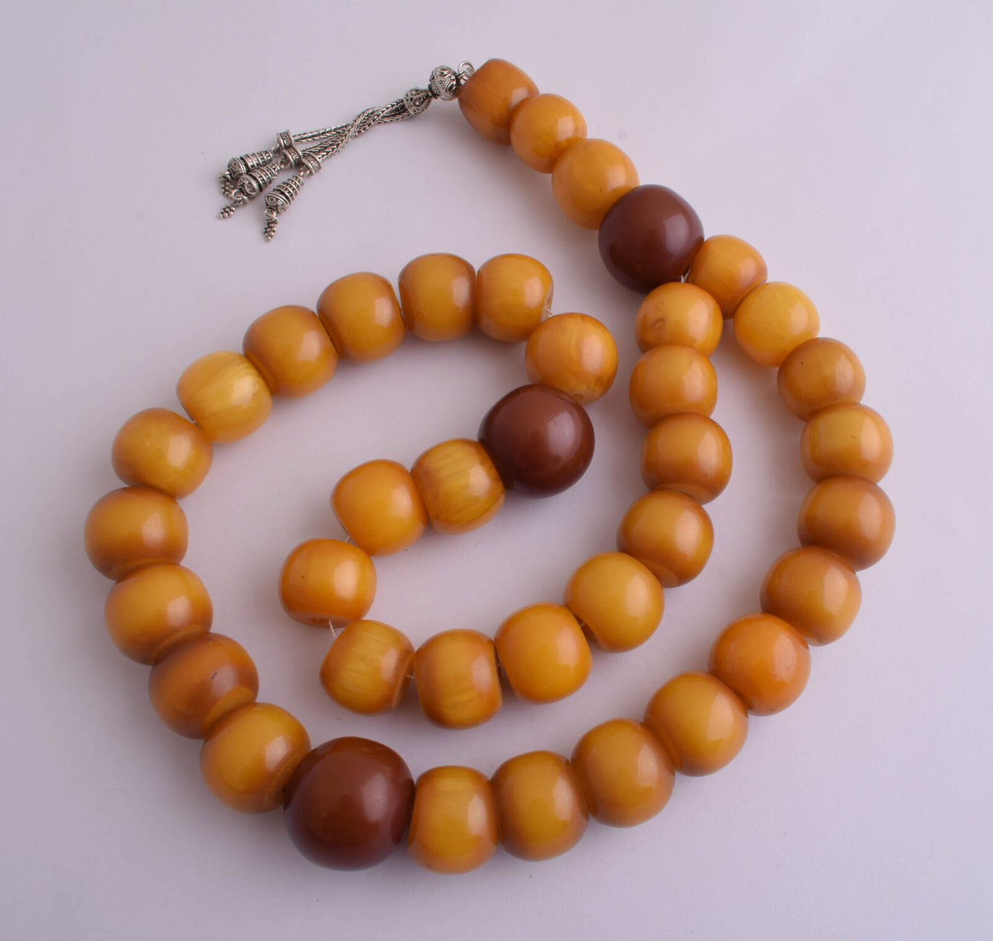 Vintage Prayer Beads-Egyptian Misky-Bakelite Beads Tasbih worry beads-398 gram