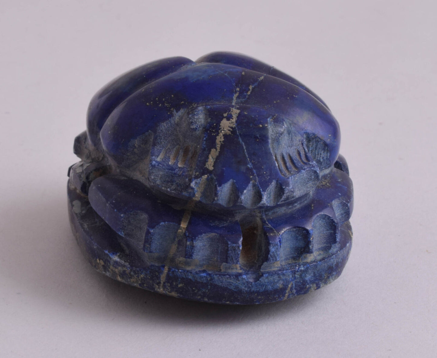 Egyptian Scarab-Carved Egyptian Lapis Lazuli Scarab- 2.3" /  143 gram