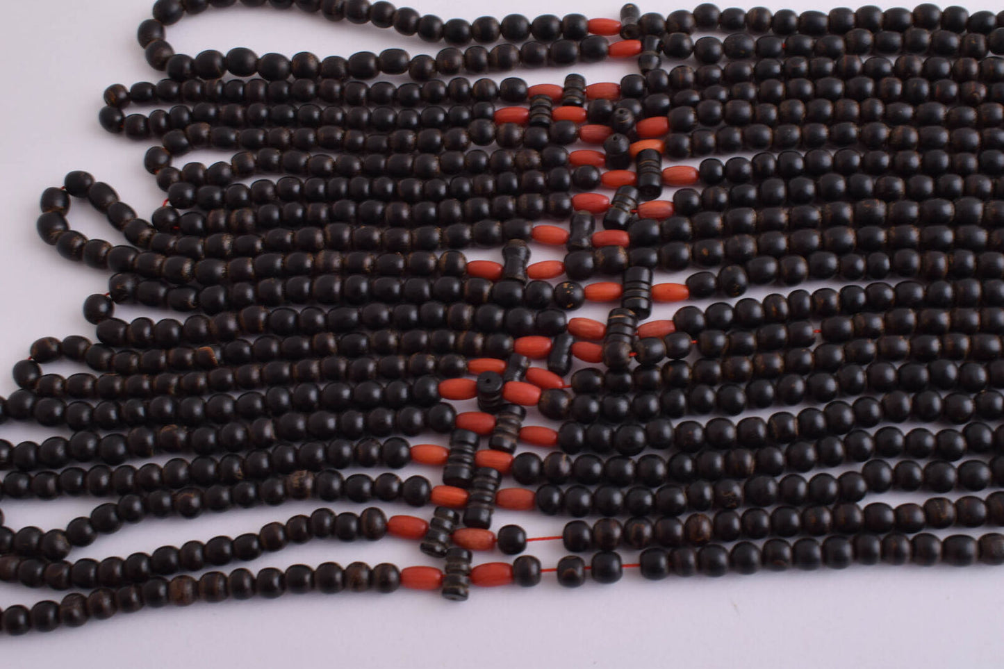 10 Prayer Beads-Antique black coral Yusr worry beads-komboloi-5mm beads