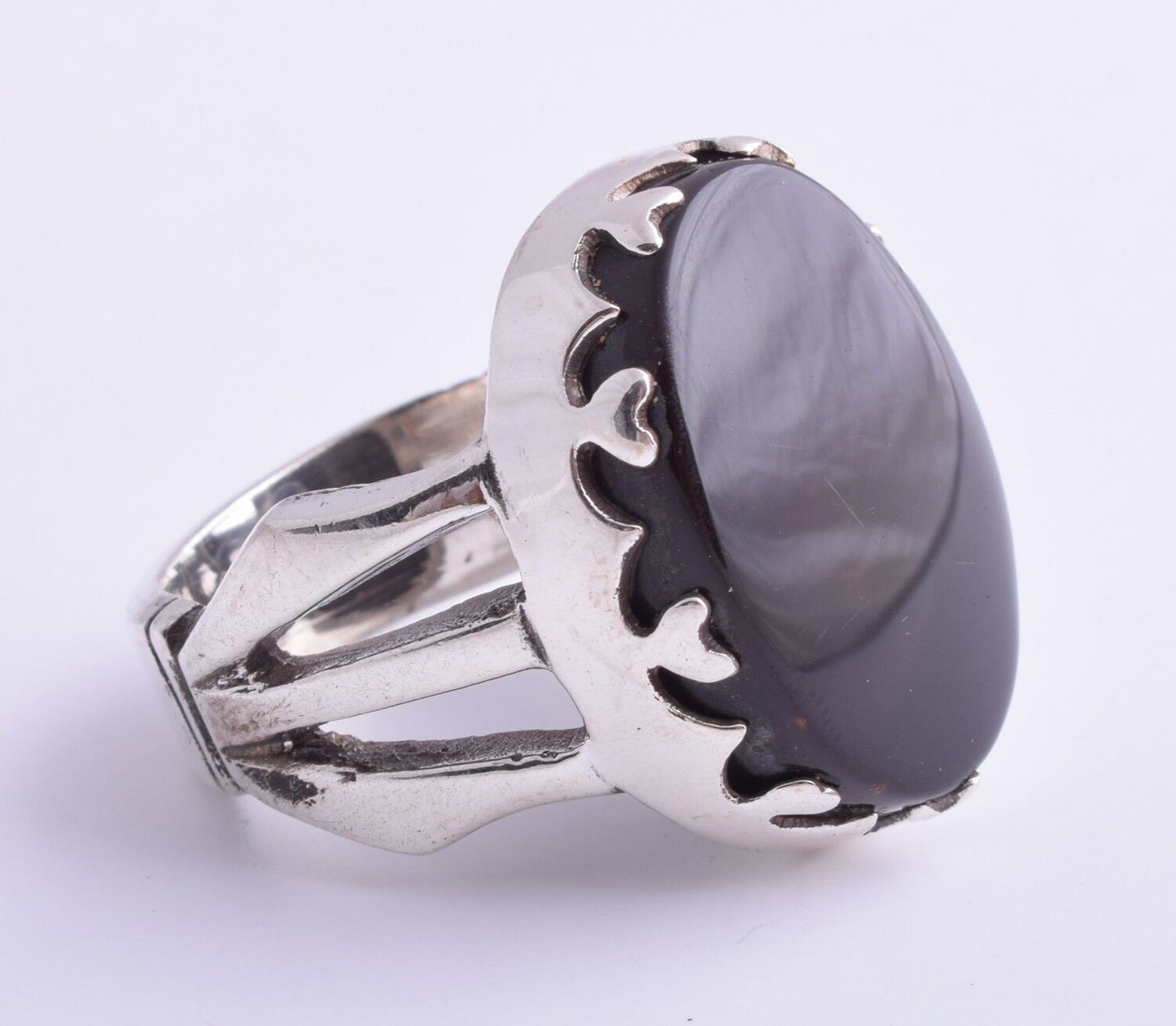 Yemeni Yemen kabdi agate aqeeq aqiq Silver Men Ring-Middle Eastern-عقيق كبدي-DHL