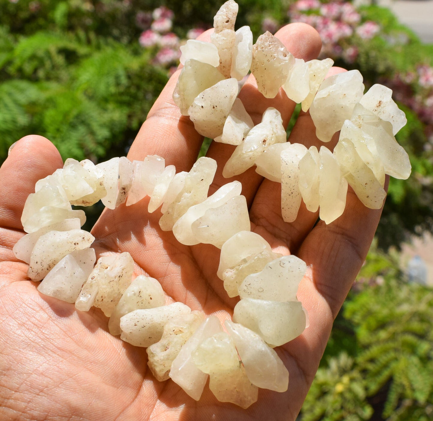 2 Libyan Desert glass Bracelets, rough desert glass-asteroid impact-169 grams