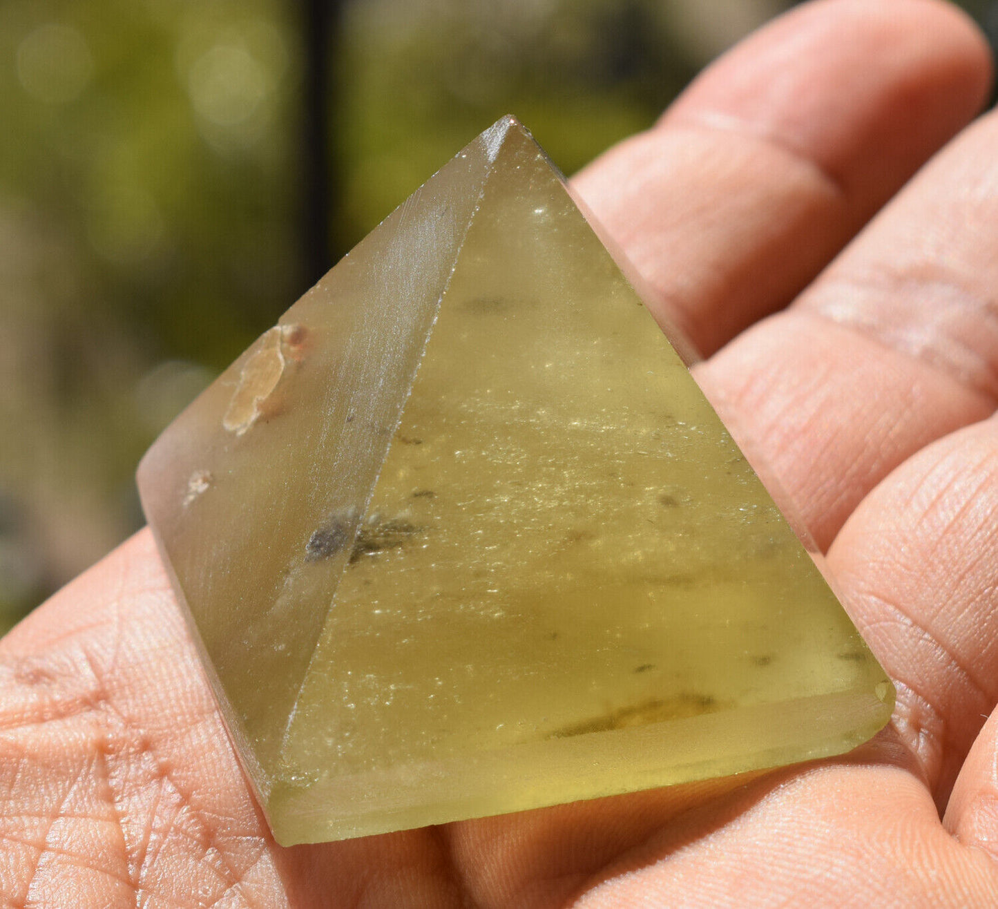 Libyan Desert Glass Pyramid-288 ct-Meteorite Tektite-asteroid impact