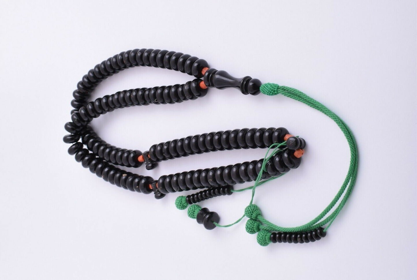 Prayer Beads- Black Coral-Yusr komboloi-Islamic Tasbih- سبحة يسر البحر الاحمر