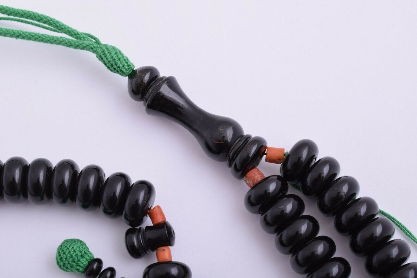 Prayer Beads- Black Coral-Yusr komboloi-Islamic Tasbih-سبحة يسر البحر الاحمر