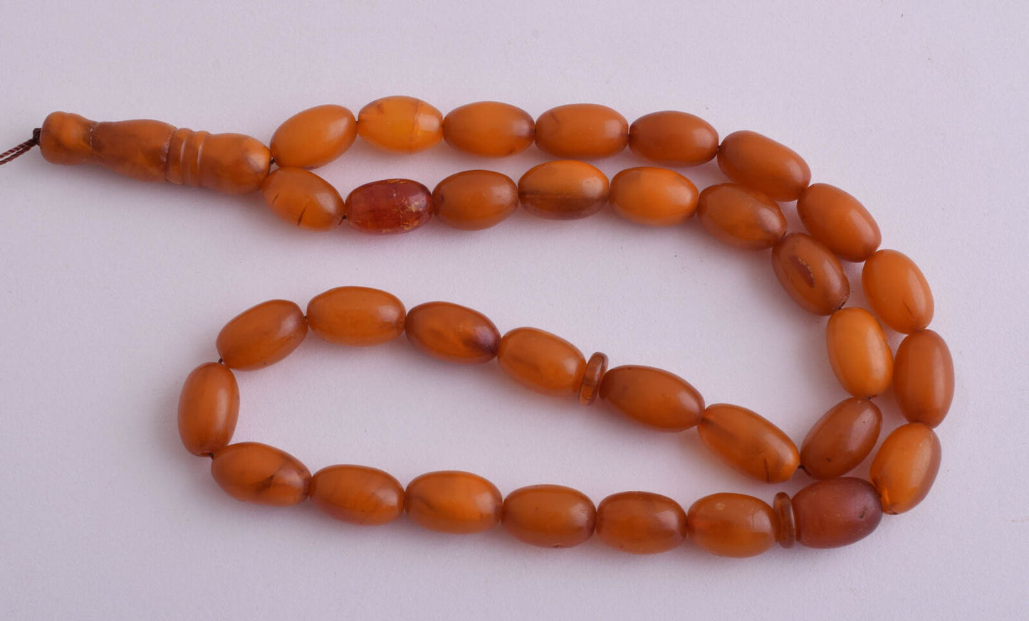 Antique natural butterscotch Amber kahraman Prayer Beads-Bernstein